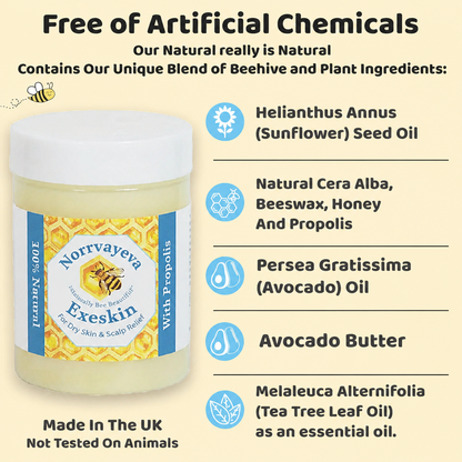 Norrvayeva Bee 100% Natural skin Balm - Dry Skin & Scalp